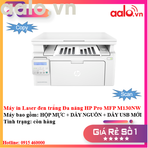 Máy in Laser đen trắng Đa chức năng HP Pro MFP M130NW - aalo.vn