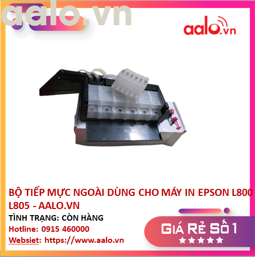 BỘ TIẾP MỰC NGOÀI DÙNG CHO MÁY IN EPSON L800 L805 - AALO.VN