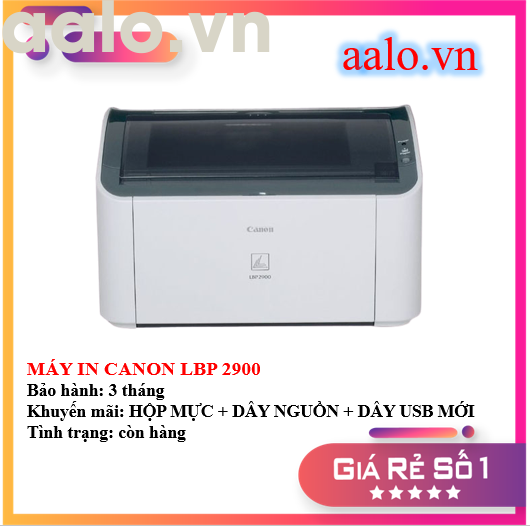 MÁY IN CANON LBP 2900 - KÈM HỘP MỰC , DÂY NGUỒN , DÂY USB MỚI - AALO.VN