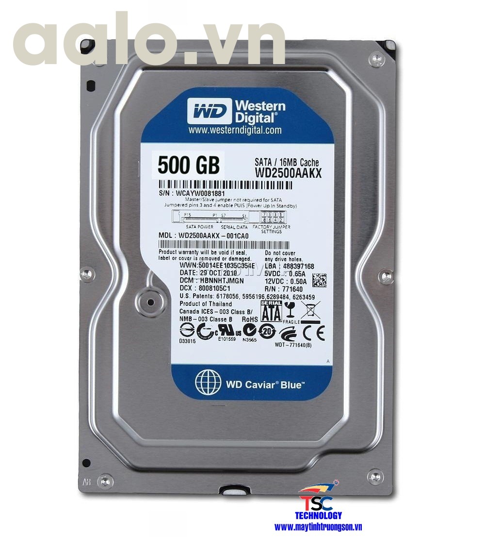 Ổ cứng Western HDD 500Gb | dùng cho máy tính bàn