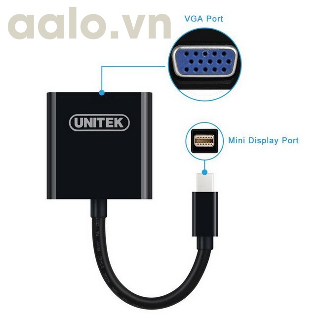 Dây mini Display port ra VGA dài 20Cm ( dùng cho Macbook)