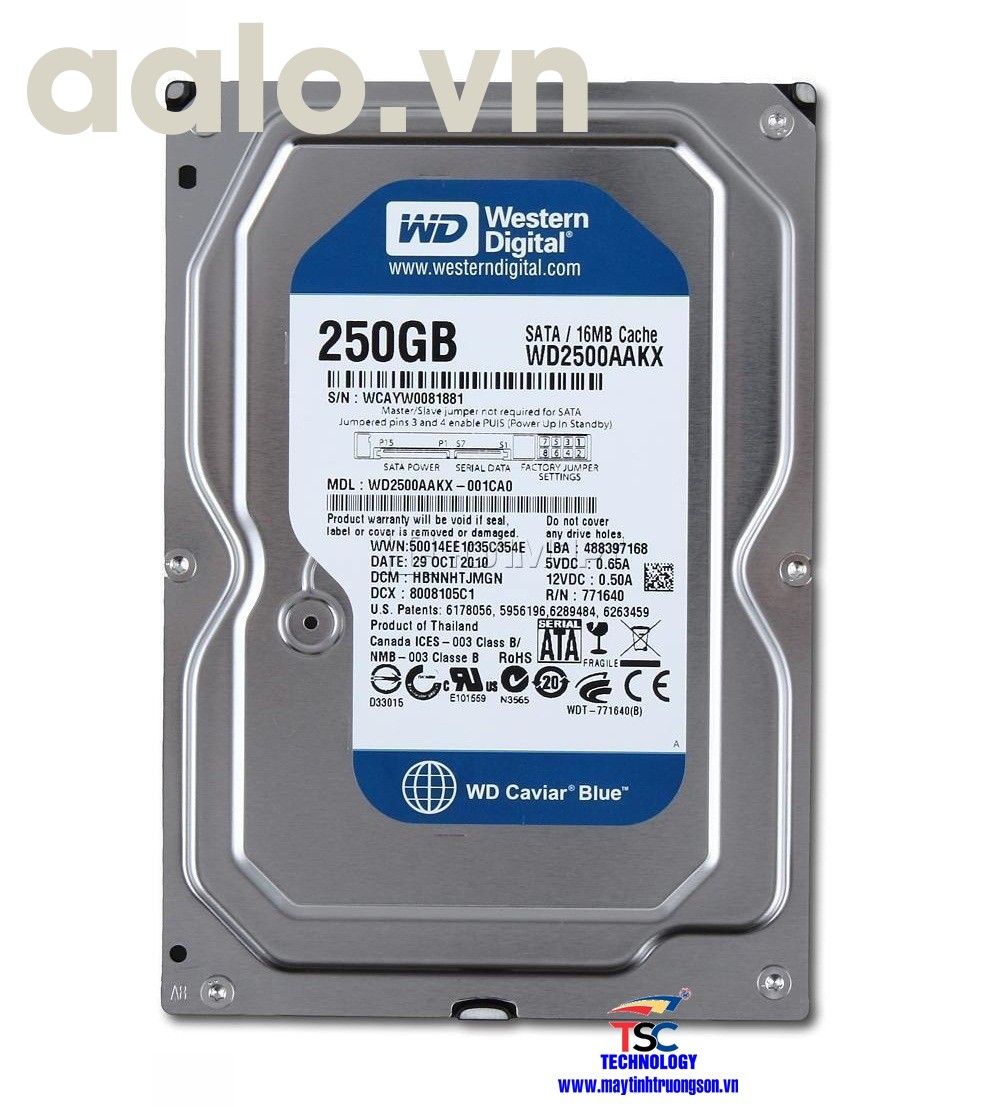 Ổ cứng Western HDD 250Gb | dùng cho máy tính bàn