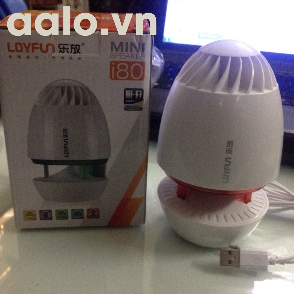 Loa Loyfun I80 chuẩn 2.0 mini ( có đèn LEB ) cấp nguồn USB