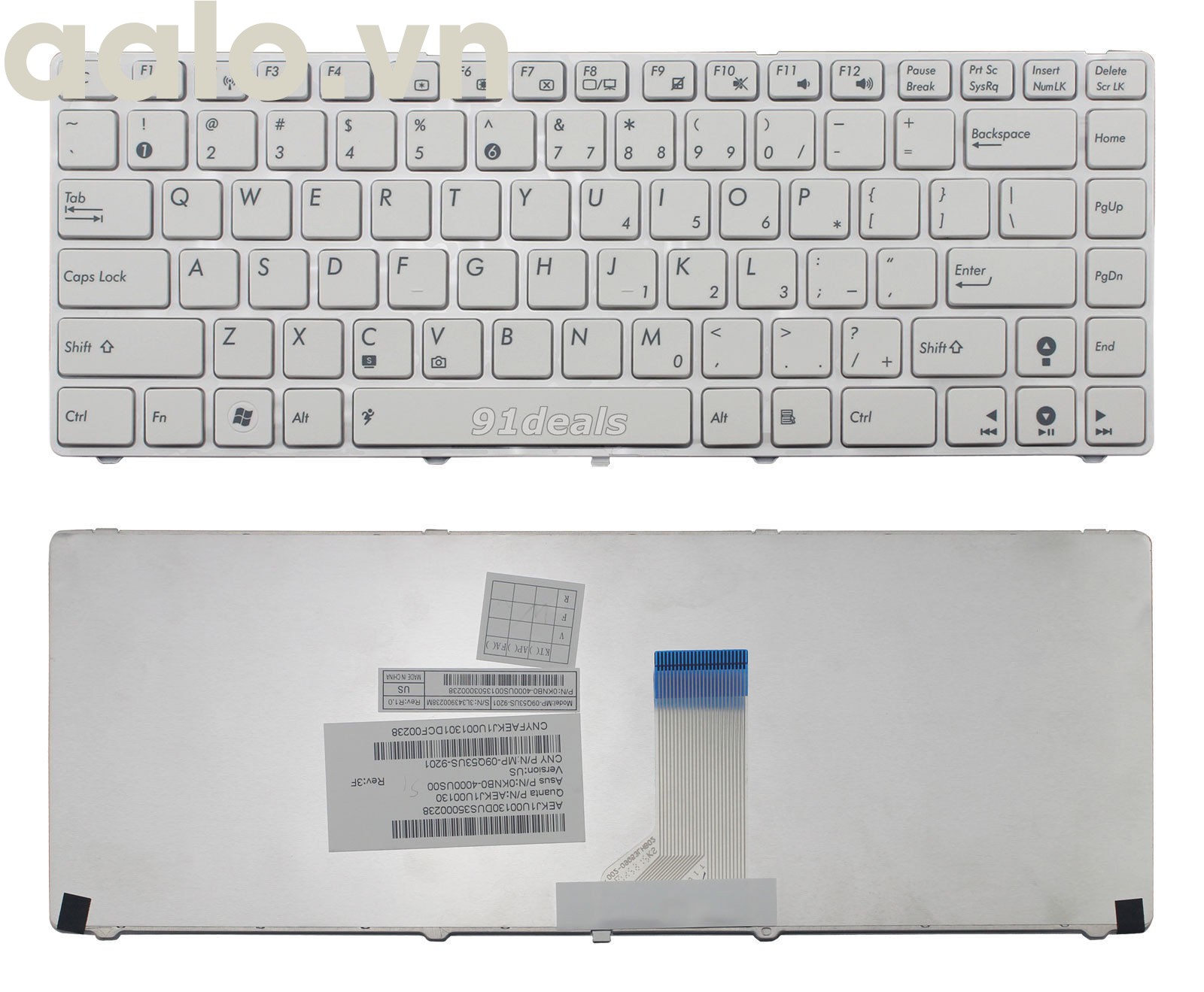 Bàn phím Laptop Asus K42, K42D, K42F, K42N trắng