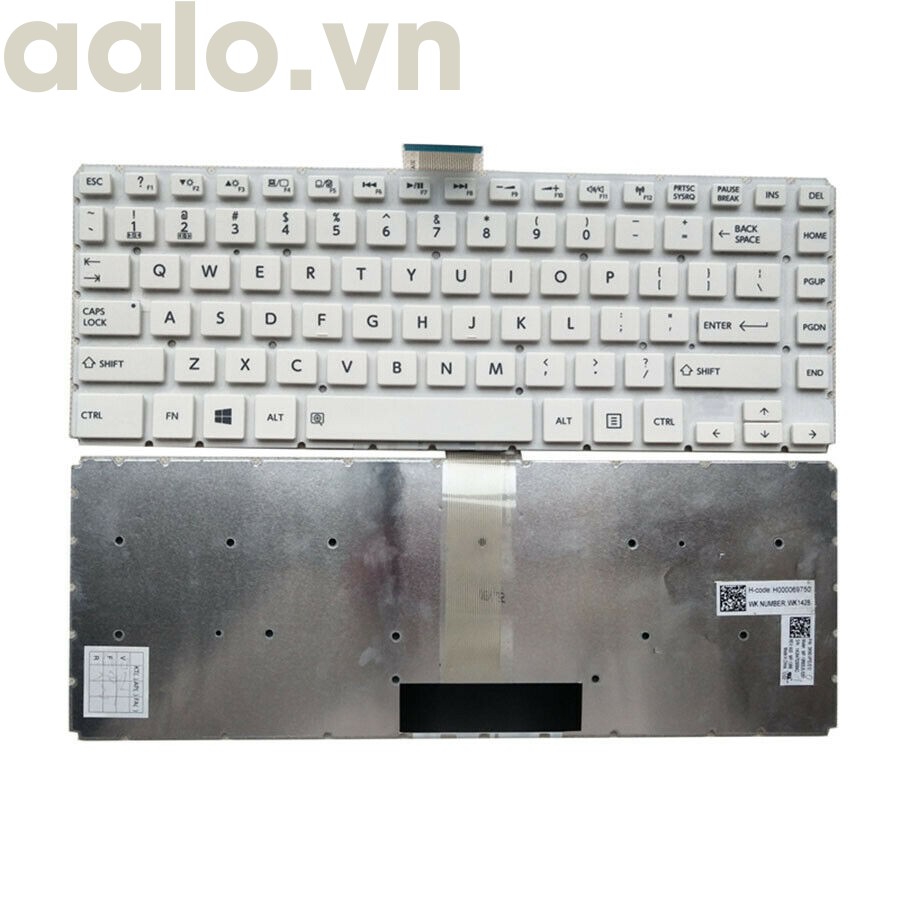 Bàn Phím Laptop Toshiba Satellite L40B L40D-B L40DT-B L40T-B L45B Trắng