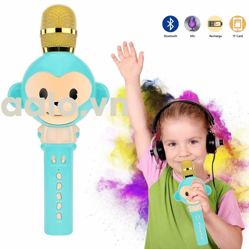 Micro kèm Loa Bluetooth KT01 mic hát karaoke hình thú ngộ nghĩnh-aalo.vn