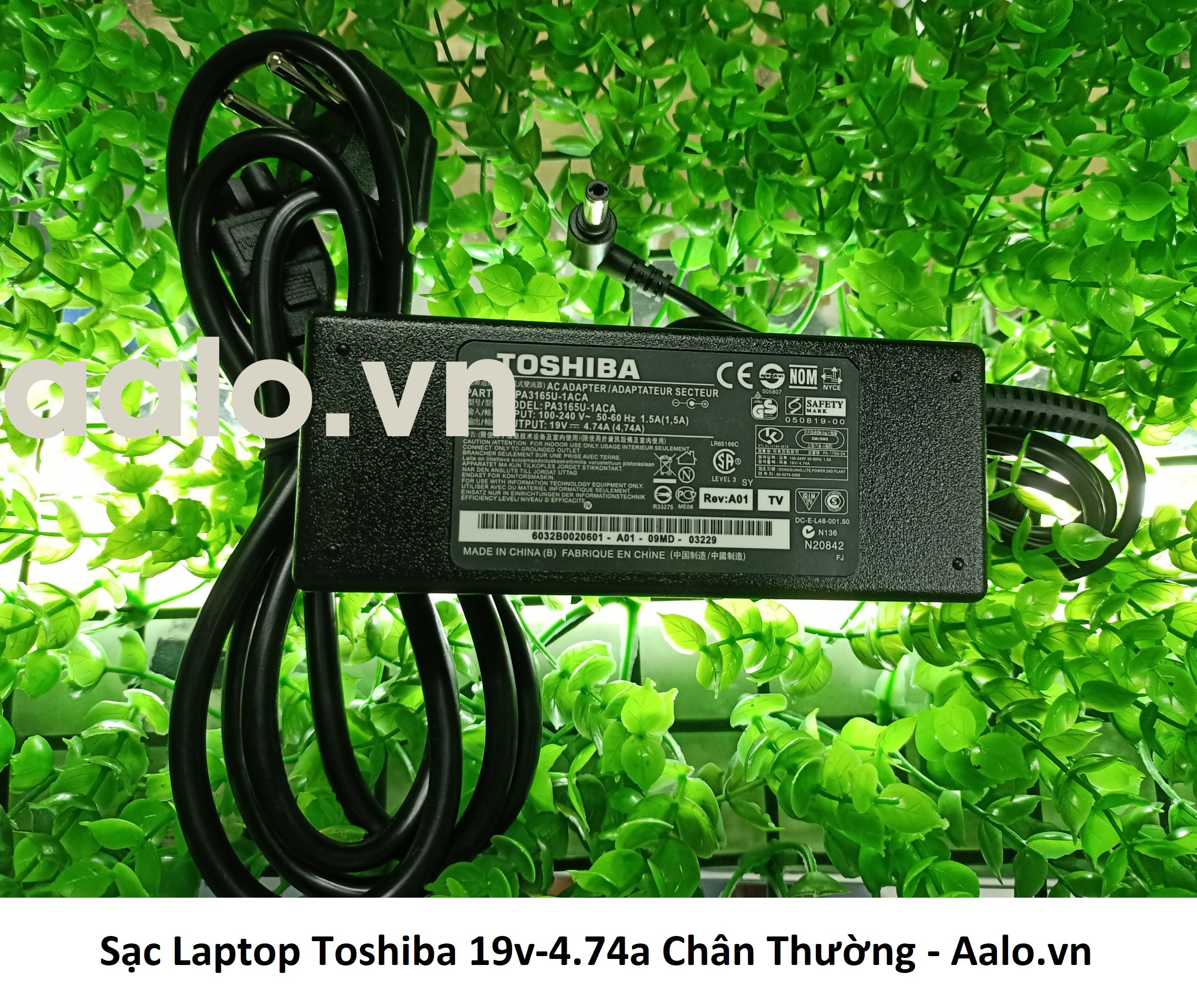 Sạc Laptop Toshiba 19v-4.74a Chân Thường