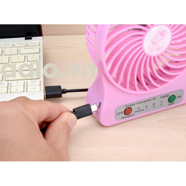 Combo 20 Quạt Sạc 3 Tốc Độ dùng pin sạc siêu mát - aalo.vn