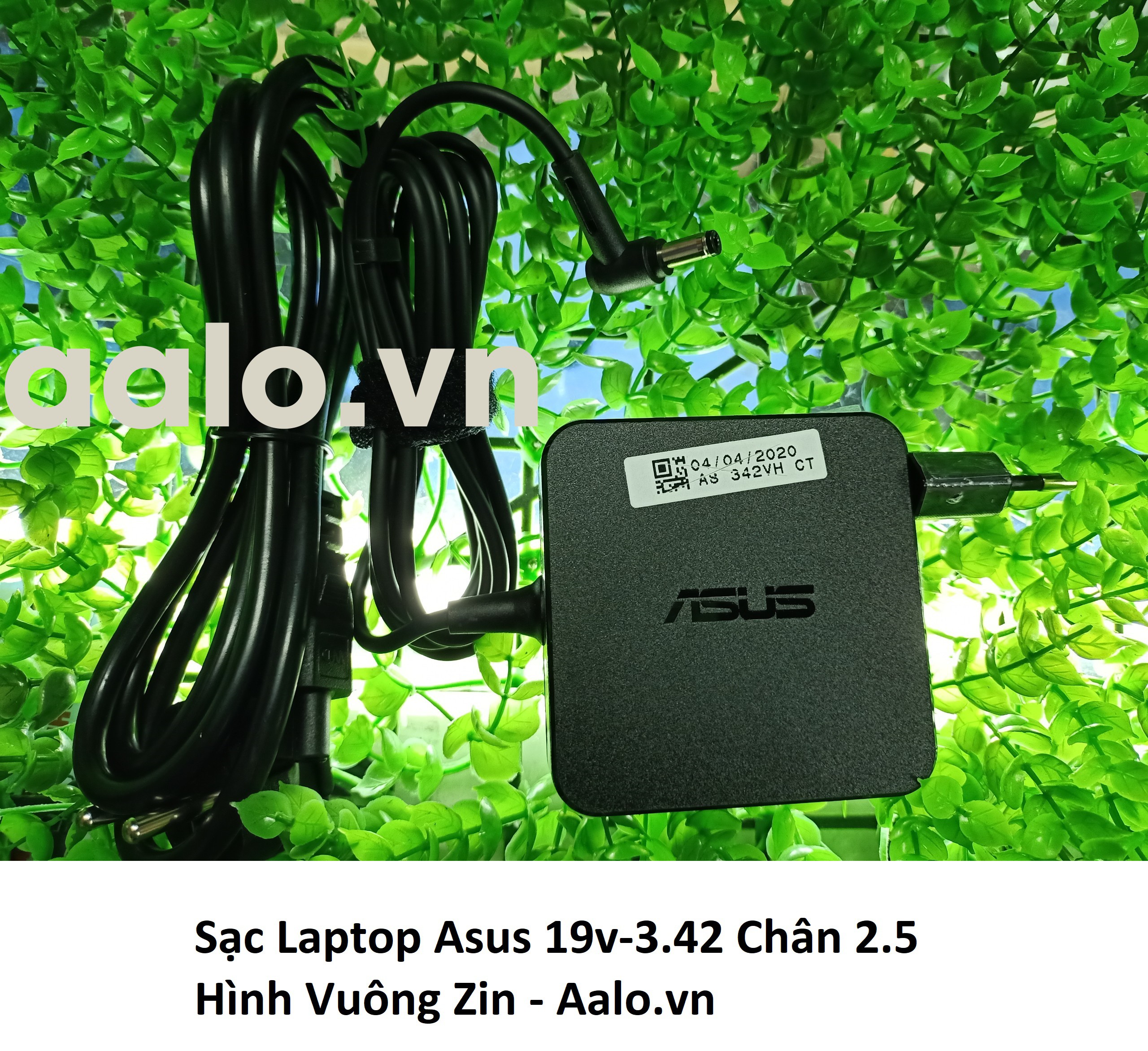 Sạc Laptop Asus 19v-3.42 Chân 2.5 Hình Vuông Zin