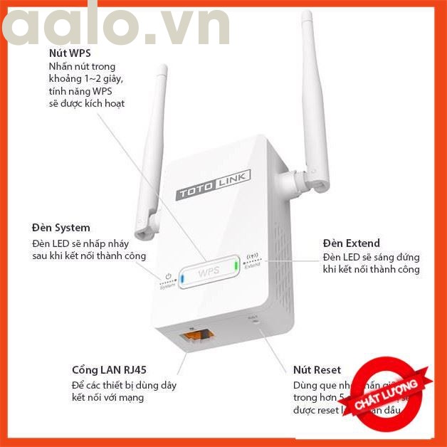 Thiết bị Kích sóng WiFi Repeater TOTOLINK EX200 ( tặng 1 đèn led usb xinh xắn) - aalo.vn