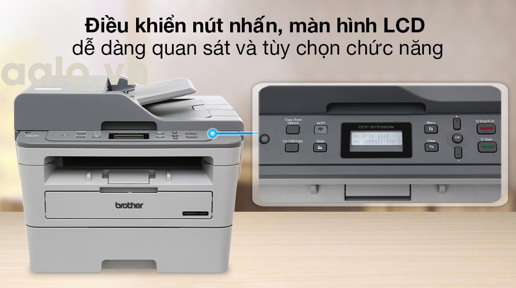 Máy in laser trắng đen đa năng Brother DCP-B7535DW Wifi