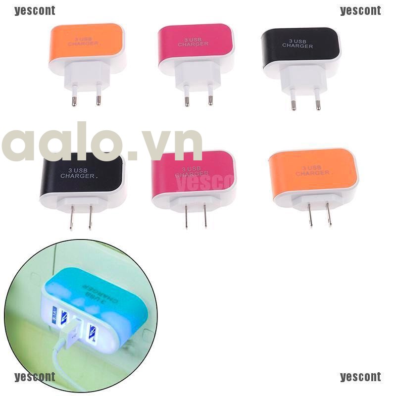 CỐC SẠC 3 CỔNG USB THẾ HỆ MỚI PA01-219-aalo.vn