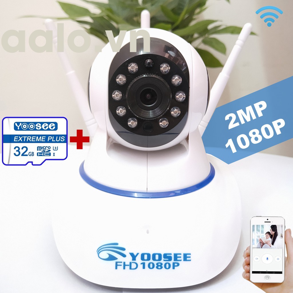 [Combo Camera kèm thẻ] Camera IP app yoosee 1080P + thẻ nhớ 32Gb - aalo.vn