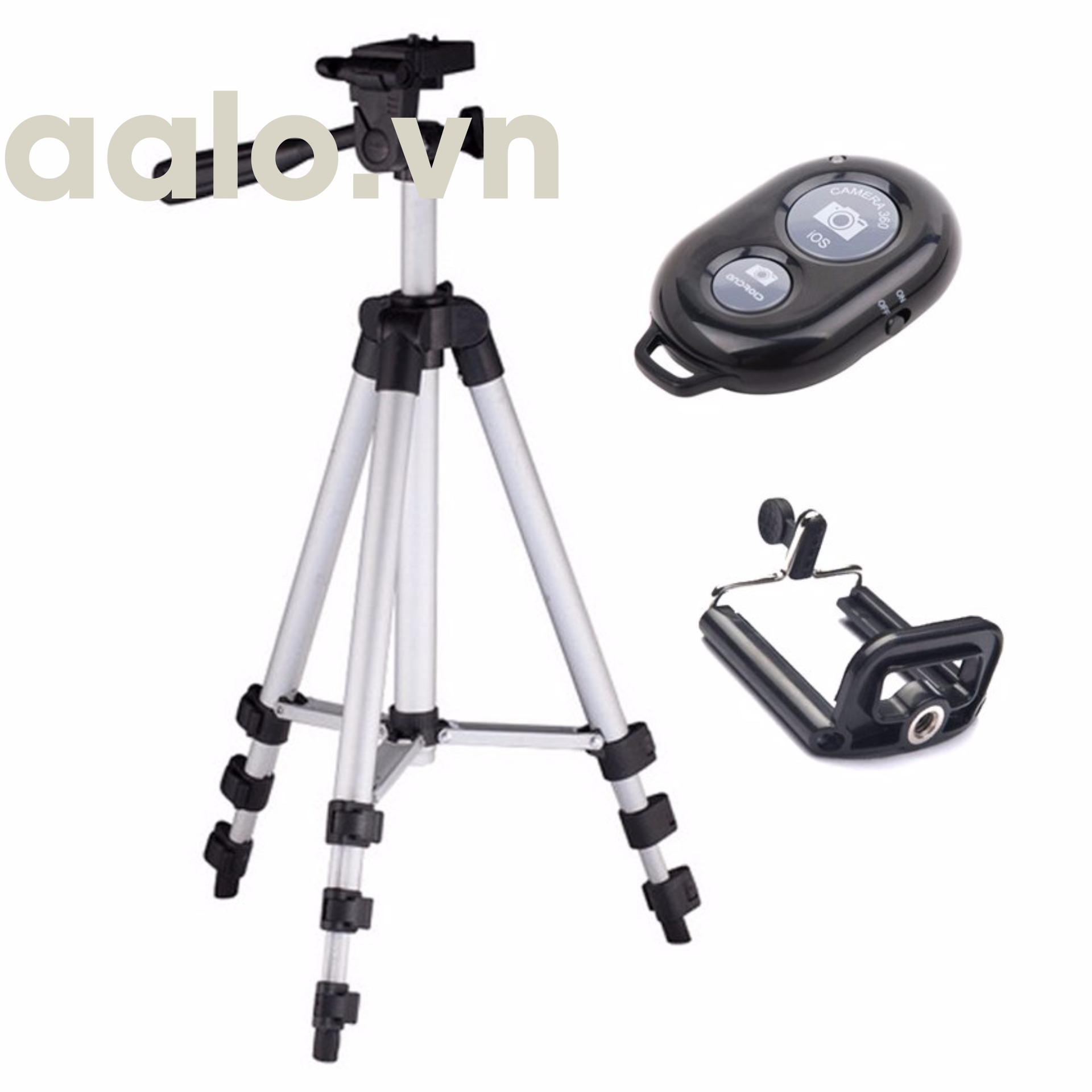 Bộ 1 Tripod TF-3110 kèm 1 Kẹp điện thoại ( tặng 1 Remote điều khiển từ xa)