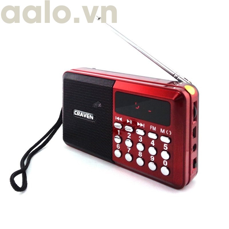 ĐÀI RADIO FM NGHE NHẠC QUA USB VÀ THẺ NHỚ  CRAVEN CR-26