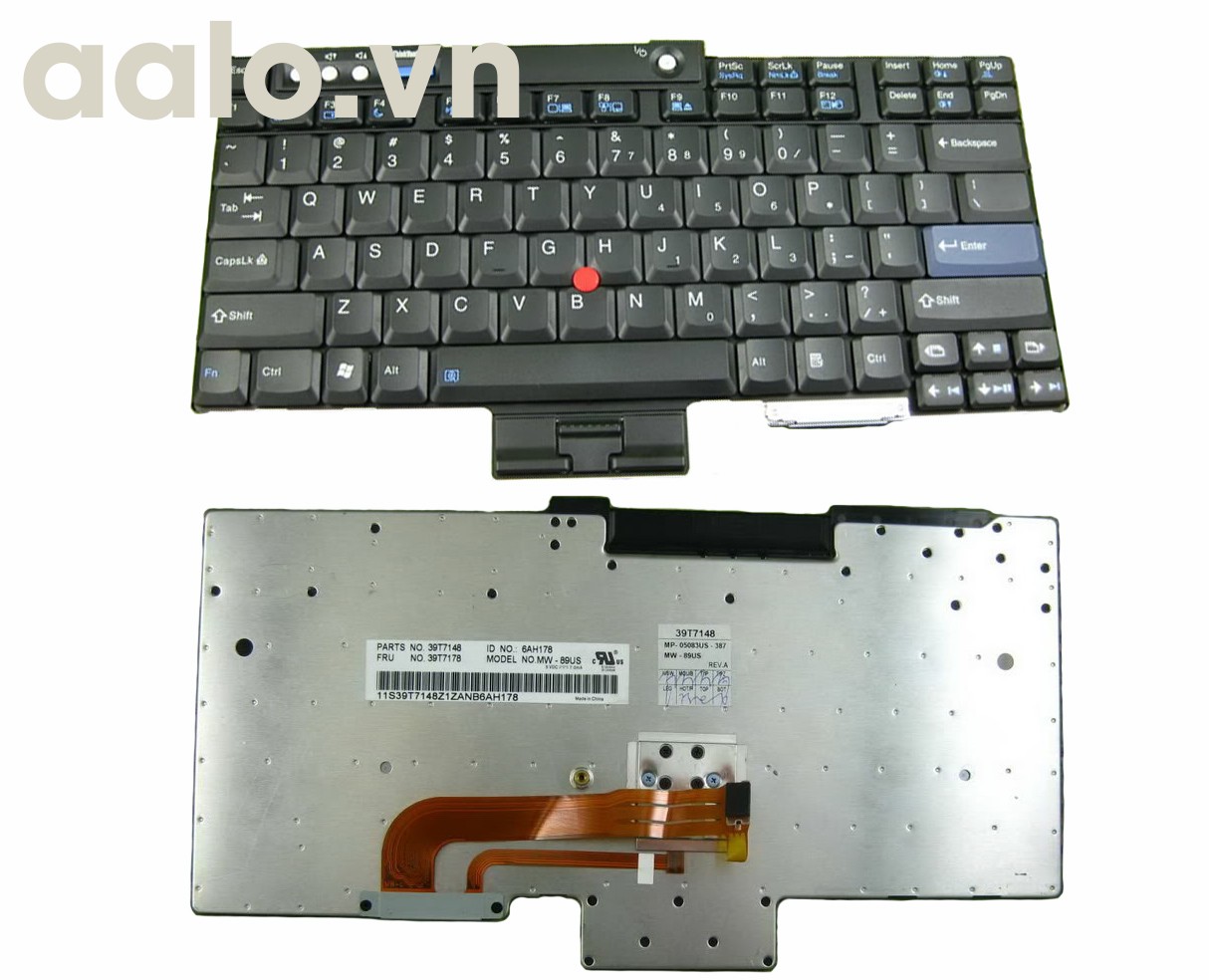 Bàn phím Lenovo T60, T60p, T61, T61p, R60, R61, R61E, Z60, Z61, T500, R400, R500, W400, W500 - Keyboard Lenovo