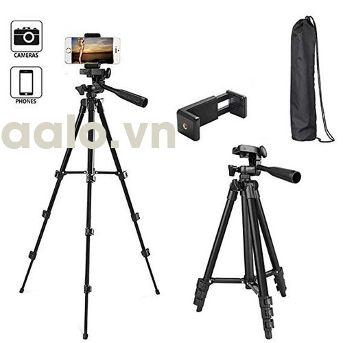 Tripod 3388 có Remote Chụp ảnh ( mẫu mới 2018 cao 140 cm) - aalo.vn