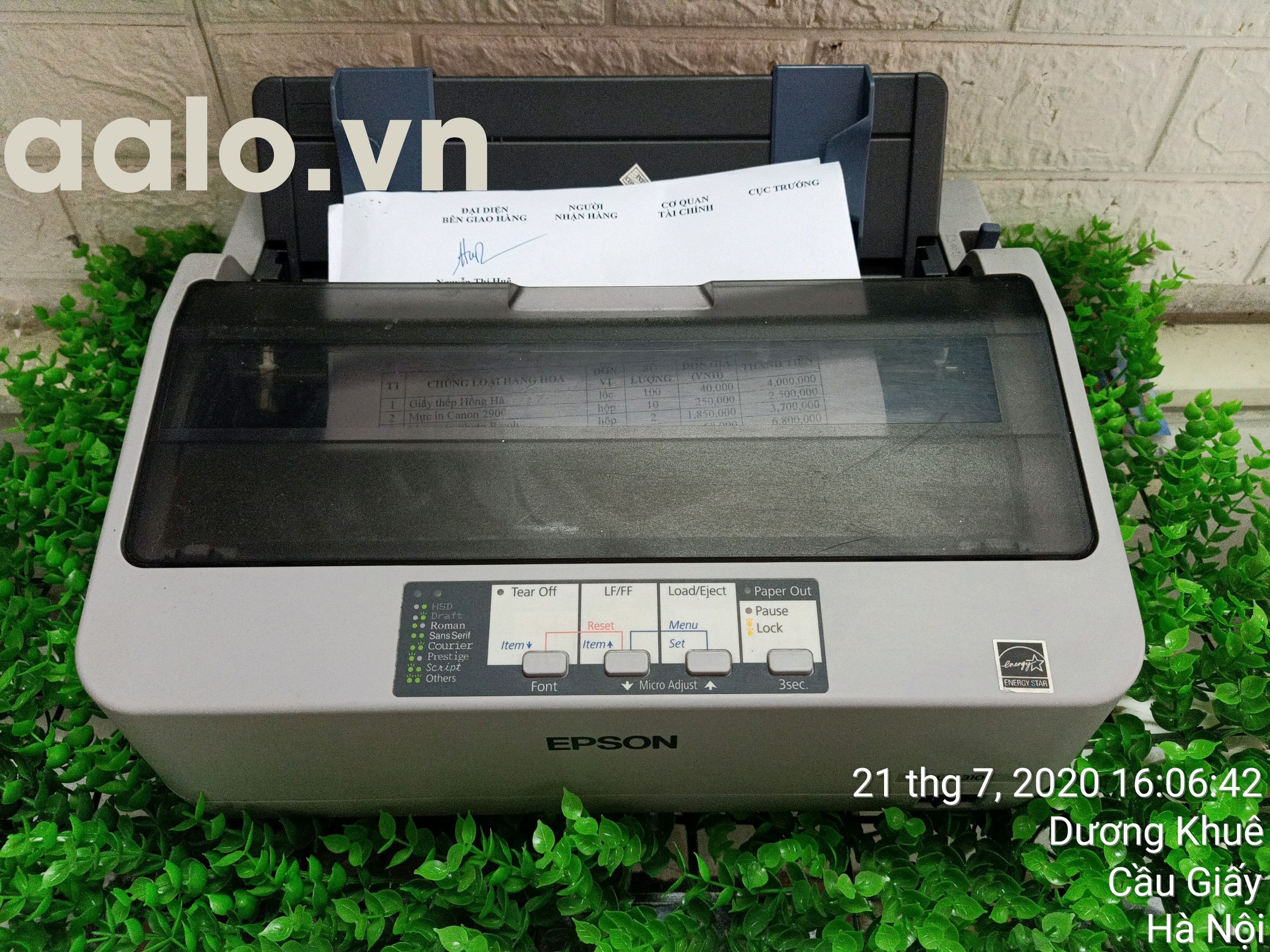 Máy in kim Epson LQ-310 (khổ A4 – 24 kim) kèm Băng mực , dây nguồn và dây USB mới - aalo.vn