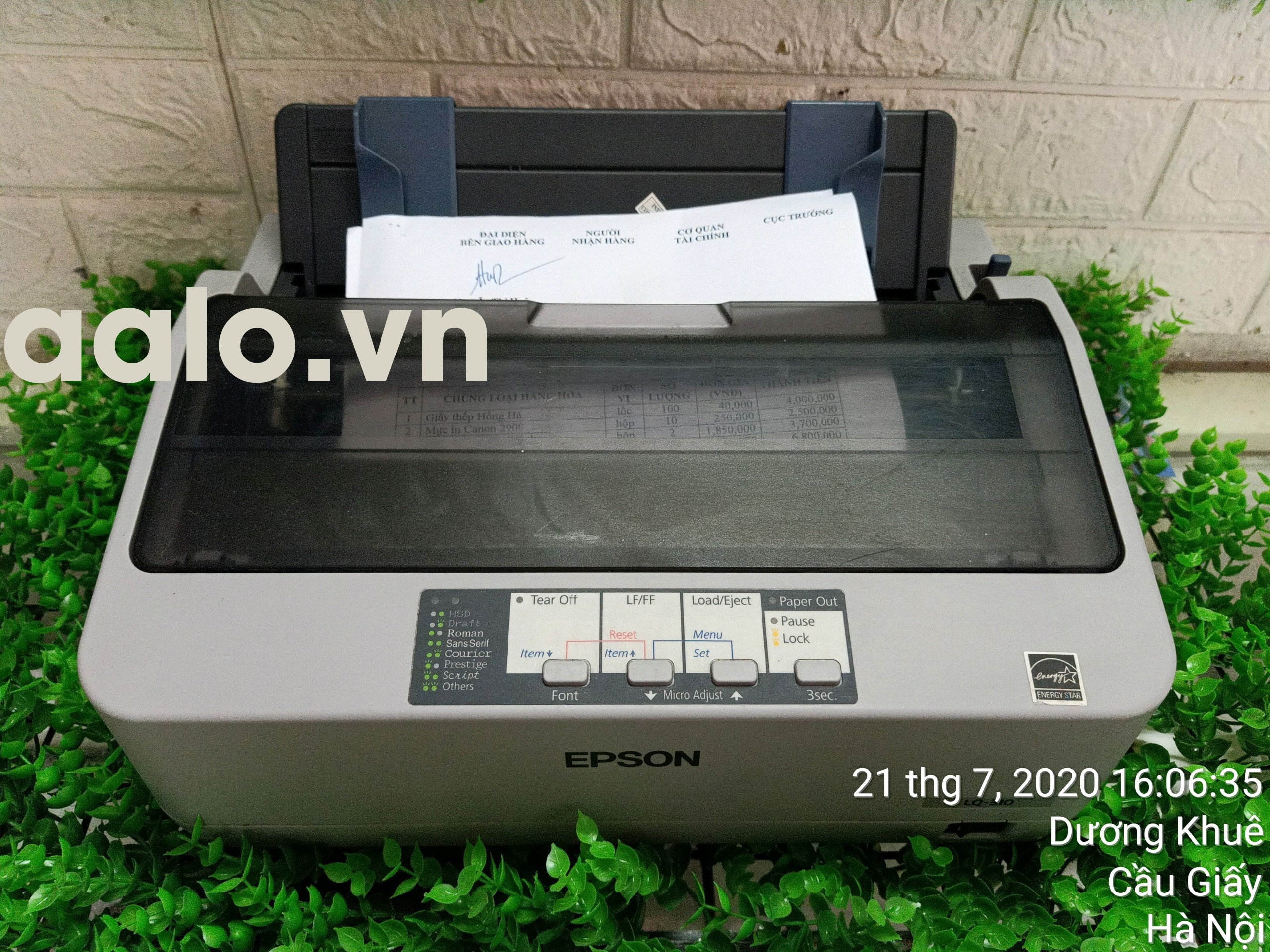 Máy in kim Epson LQ-310 (khổ A4 – 24 kim) kèm Băng mực , dây nguồn và dây USB mới - aalo.vn