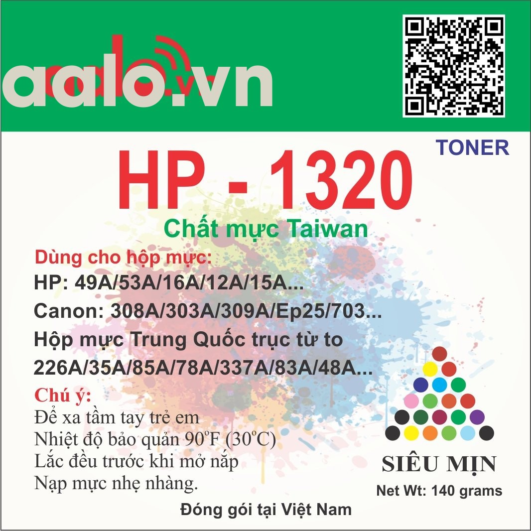 Mực đổ máy in aalo.vn  HP /Canon  1320 dùng cho hộp mực  12a 49a 337a 226a...